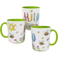 Tasse Blumenwiese Mit Namen, Personalisierte Blumenwiese, Kindertasse Personalisiert Rosirosinchen von RosiRosinchen