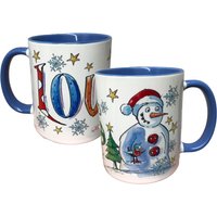 Weihnachtstasse Schneemann, Frohe Weihnachten Von Rosirosinchen von RosiRosinchen