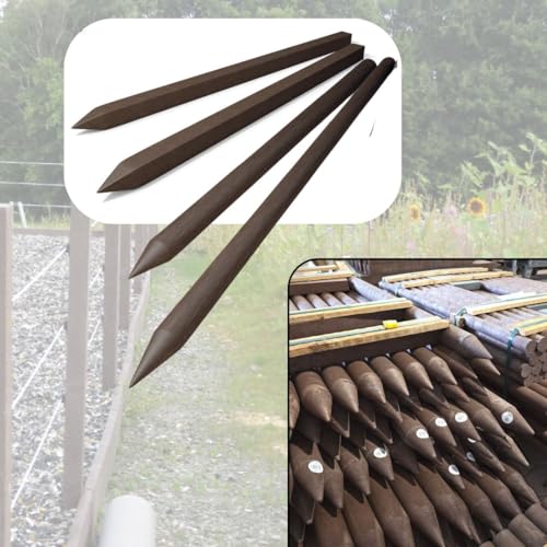 Kunststoff-Zaunpfosten, Braun, Ø 4,5 cm, 175 cm Länge, 10er Set für Gartenzaun Kunststoff-Zaunpfosten, Braun, Ø 4,5 cm, 175 cm Länge, 10er Set für Gartenzaun von Rosis Garten
