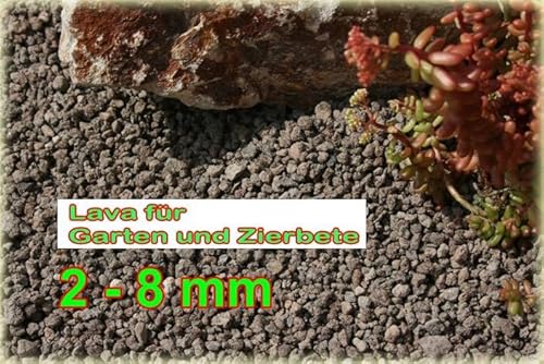 Lava Granulat 2-8mm 25 Liter, Filterlava, Bachlauf Regenerationszone Teichfilter Gartenbau von Rosis Garten