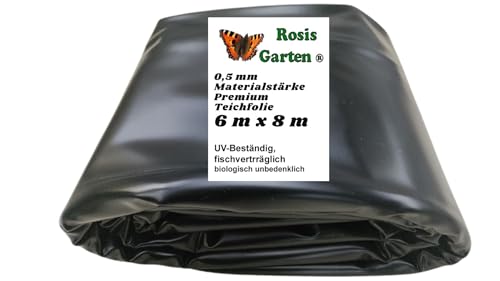 PVC Teichfolie 6 m x 8 m Stärke 0,5mm schwarz Teich Gartenteich Teich Teichbau PVC Teichfolie 6 m x 8 m Stärke 0,5mm schwarz Teich Gartenteich Teich Teichbau von Rosis Garten