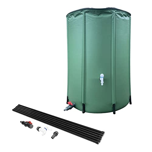 100 L Regentank, Regenspeicher, Regenwassertank PVC, Regentonne Wassertank, Regenwasserfass Mit Hahn, Regenwassertank Mit Oberem Wasserhahn Und Unterem Ablauf, Regenfass Zisterne Tank von Rosixehird