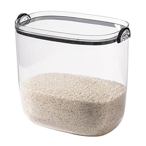 10kg Reis Behälter Aufbewahrungsbox, Frischhaltedose, Aufbewahrung Reisbehälter, Müslibehälter, Mehl Aufbewahrung, Cornflakes Spender Für Küche, Schwarz von Rosixehird