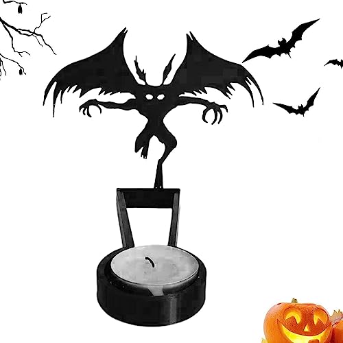 Halloween Lustige Schattenkerzenhalter, Lustiger Schattenständer für Kerzen, Kerzenständer-Ornament schafft eine Halloween-Atmosphäre mit Retro-Design für Garten, Schreibtisch, Kaminsims Rosixehird von Rosixehird