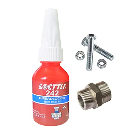 M242 Mittel Stärke Schraubensicherungen,Blue Threadlocker zum Abdichten zylindrischer Komponenten und Rostschutz speziell für den Heimgebrauch 10 ml/0.34 oz von Rosixehird