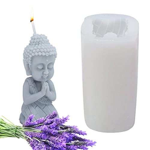 Rosixehird 3D-Buddha-Form für Kerzenseifenwachs - Innovative Kerzenformen für die Seifenwachsherstellung - DIY-Kuchendekorationen, Bastelzubehör für Cupcake von Rosixehird