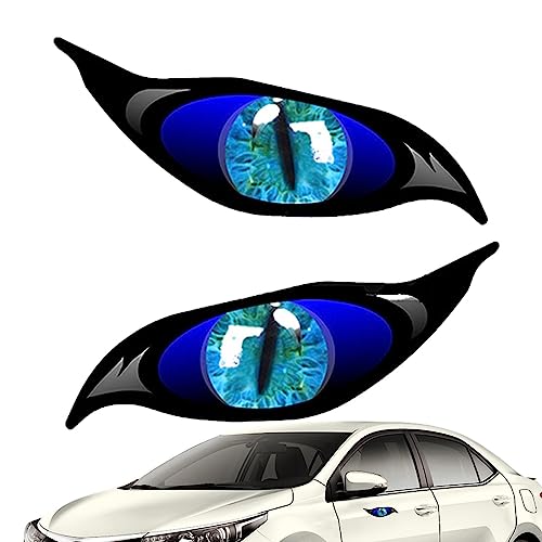 Rosixehird Auto-Augenaufkleber,Aufkleber Auto Furchteinflößender Spiegel Reflektierendes Auge - 2 Stück Augen Scary Aufkleber Auto Kratzer Aufkleber für Auto von Rosixehird