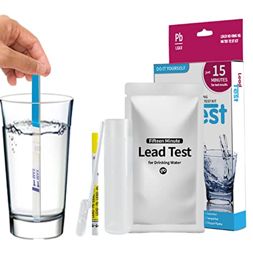 Rosixehird Blei-Wasser-Testkit | Testkit für Blei im Wasser mit Bleistreifen, Tropfpipette - Wassertest-Kit für zu Hause zum Nachweis von Blei, genaue Wassertest-Kits für Trinkwasser-, Leitungs von Rosixehird