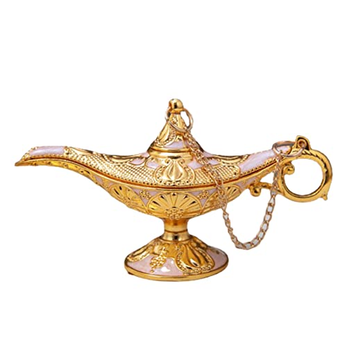 Rosixehird Vintage Aladin-Lampe, Metall-Aladdin-Lampe, die Licht wünscht, Wunderlampen-Dekoration, Retro-Heimschmuck aus Metall von Rosixehird