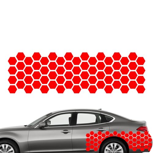 Rosixehird Waben-Autoaufkleber - 2 Stück Karosserieaufkleber - Wasserfester Wabenaufkleber, 70,86 x 21,65 Zoll, Aufkleber mit sechseckigem geometrischem Muster, Dekoration von Rosixehird
