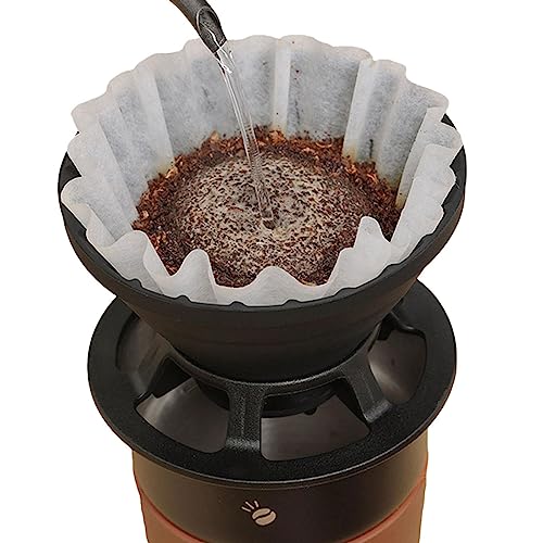 Zusammenklappbarer Kaffeefilter | Wiederverwendbarer Kaffeetropfer aus Silikonfilterkegel | Tragbarer Filterkegel zum Übergießen von Kaffee für Zuhause, Büro, Reisen, Camping von Rosixehird