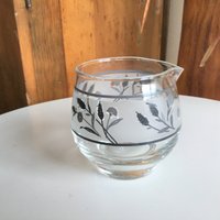 Libbey Glas Silber Weizen/Distel Milchkännchen von RoslynRetro