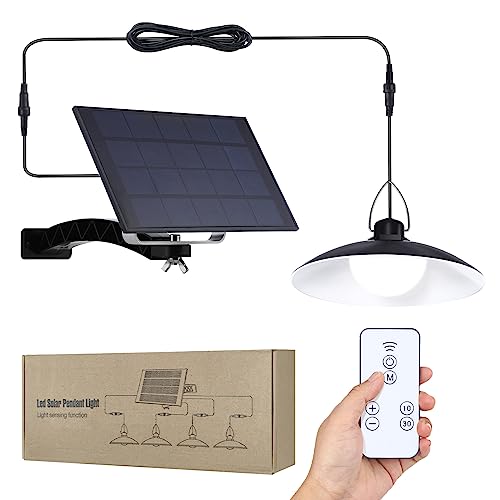 Rosnek 2 Modi Solarlampen für Außen und Innen,Wasserdicht Solar Lampe Innenraum mit Fernbedienung＆Timer,Dimmbar Solarlampe LED Solar Hängelampe für Balkon,Garten,Terrasse,Pavillon von Rosnek