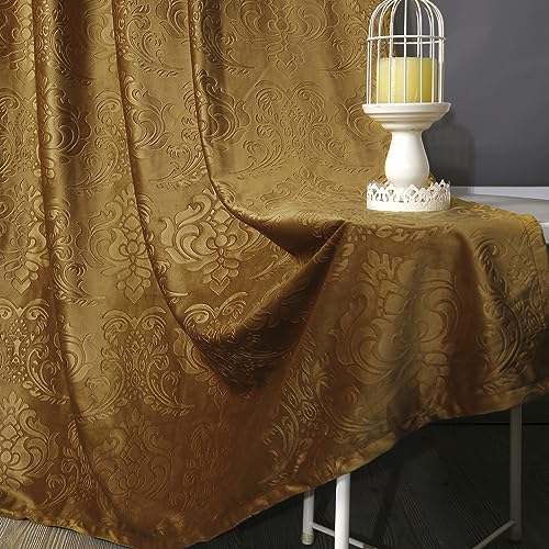 Rosnek 2 Stück Samt Vorhang Blickdicht Kräuselband,H225xB132CM Luxus Vorhänge Schlafzimmer Thermovorhang mit Multifunktionsband,Verdunkelungsvorhang Barock Deko,Gold Rosnek 2 Stück Samt Vorhang Blickdicht Kräuselband,H225xB132CM Luxus Vorhänge Schlafzimmer Thermovorhang mit Multifunktionsband,Verdunkelungsvorhang Barock Deko,Gold von Rosnek