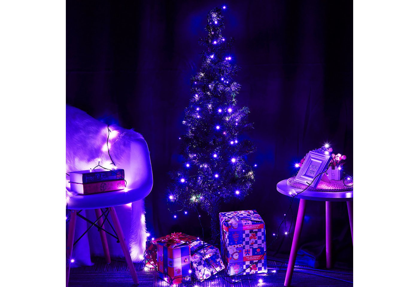 Rosnek LED-Baummantel 20m LED Lichterkette for Außen Innen Party Weihnachten Garten Baum, 156-flammig, mit 3M-Verlängerungskabel Rosnek LED-Baummantel 20m LED Lichterkette for Außen Innen Party Weihnachten Garten Baum, 156-flammig, mit 3M-Verlängerungskabel von Rosnek