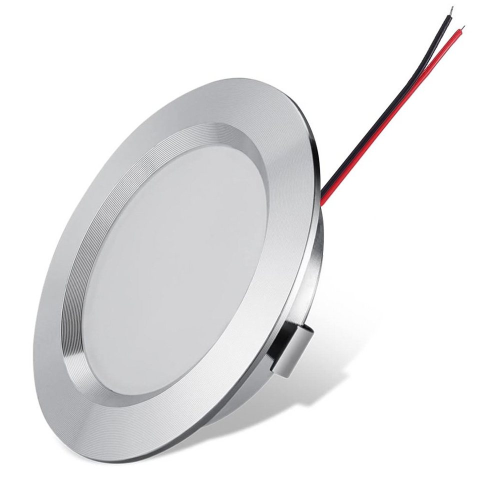 Rosnek LED Einbaustrahler 3W 12V, Super Slim, Aluminium, Einbauleuchte, für Wohnmobile Yacht, Kaltweiß, Warmweiß, Naturweiß, Deckenleuchte Schrankleuchten Rosnek LED Einbaustrahler 3W 12V, Super Slim, Aluminium, Einbauleuchte, für Wohnmobile Yacht, Kaltweiß, Warmweiß, Naturweiß, Deckenleuchte Schrankleuchten von Rosnek