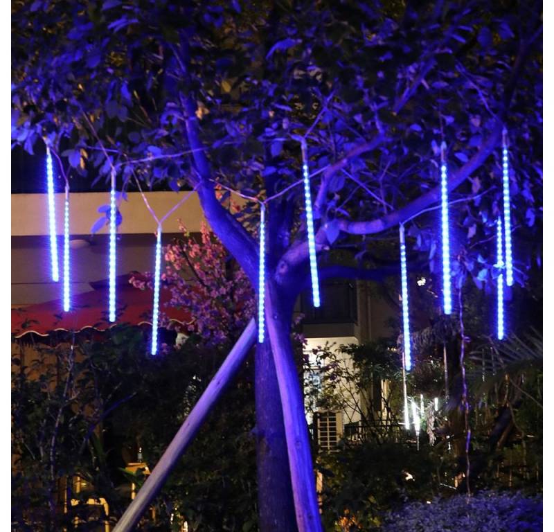 Rosnek LED-Lichterkette 2.4/4M, 30/50CM Schlauch, Anschließbar, für Weihnachten, LED Eiszapfen Lichterkette, Party Garten Bäume Deko von Rosnek