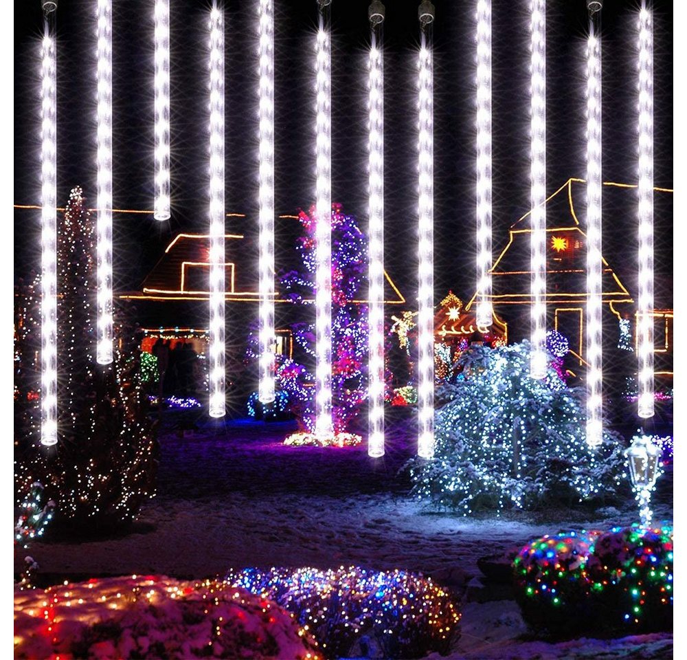 Rosnek LED-Lichterkette 2.4/4M, 30/50CM Schlauch, Anschließbar, für Weihnachten, LED Eiszapfen Lichterkette, Party Garten Bäume Deko Rosnek LED-Lichterkette 2.4/4M, 30/50CM Schlauch, Anschließbar, für Weihnachten, LED Eiszapfen Lichterkette, Party Garten Bäume Deko von Rosnek
