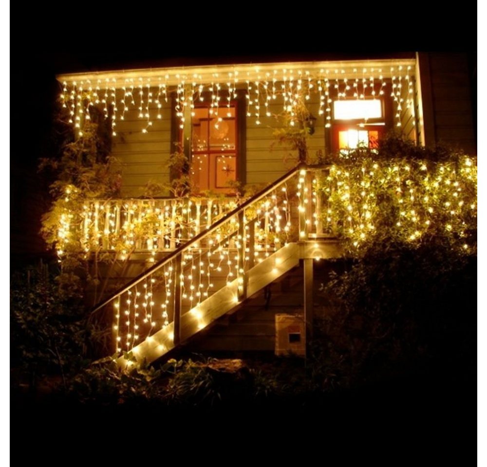 Rosnek LED-Lichterkette 31V, 5M, Anschließbar, Speicherfunktion, Timer, für Dach Fenster, wasserdicht, 8 Modi, Eiszapfen, für Weihnachten Hochzeit Haus Rosnek LED-Lichterkette 31V, 5M, Anschließbar, Speicherfunktion, Timer, für Dach Fenster, wasserdicht, 8 Modi, Eiszapfen, für Weihnachten Hochzeit Haus von Rosnek