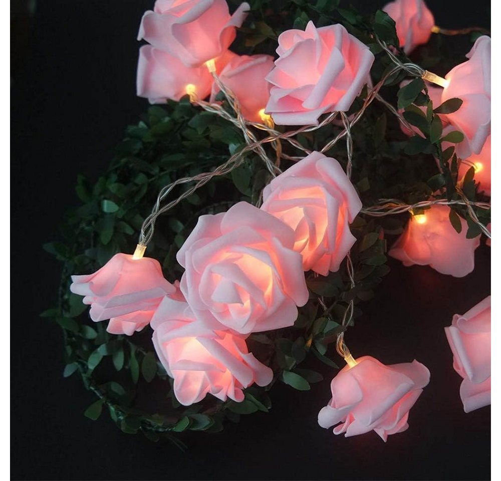 Rosnek LED-Lichterkette 3M, Rose Blume, batteriebetrieben, für Datum Hochzeit Valentinstag, Party Schlafzimmer Deko Rosnek LED-Lichterkette 3M, Rose Blume, batteriebetrieben, für Datum Hochzeit Valentinstag, Party Schlafzimmer Deko von Rosnek