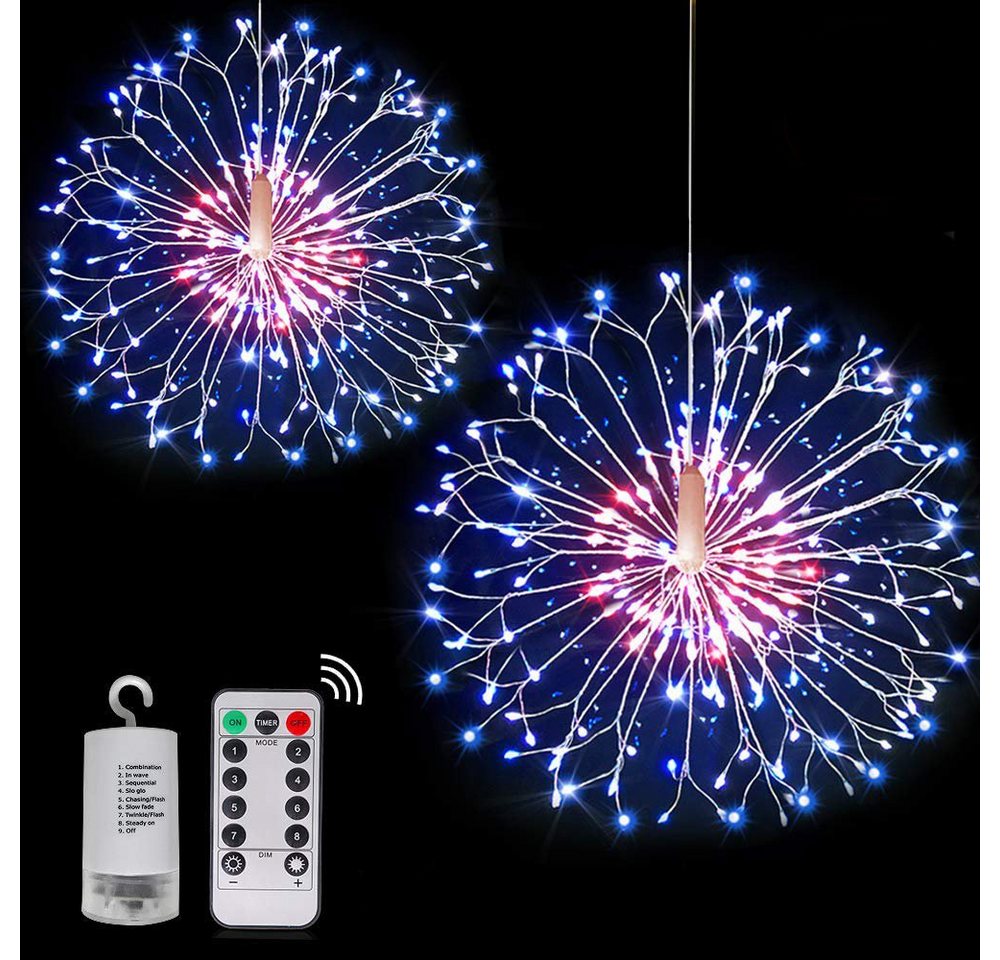 Rosnek LED-Lichterkette Feuerwerk Dekoration Lichter, Feuerwerk Lichterketten, Feuerwerk Kupferdraht Lichter, mit Fernbedienung Rosnek LED-Lichterkette Feuerwerk Dekoration Lichter, Feuerwerk Lichterketten, Feuerwerk Kupferdraht Lichter, mit Fernbedienung von Rosnek