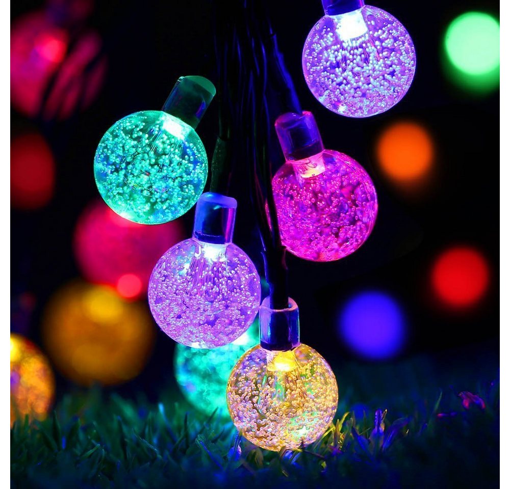 Rosnek LED-Lichterkette Lichterkette Außen Solar, Solar Lichterkette Aussen Kristall Kugeln, 5/9M Wasserdicht LED Solarlichterkette für Garten, Party, Weihnachten Rosnek LED-Lichterkette Lichterkette Außen Solar, Solar Lichterkette Aussen Kristall Kugeln, 5/9M Wasserdicht LED Solarlichterkette für Garten, Party, Weihnachten von Rosnek
