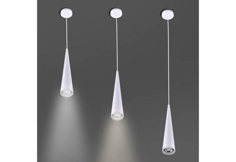 Rosnek LED Pendelleuchte Mini, Modern, 7W, Höhenverstellbar, für Küche Esszimmer Bar Deko, Warmes Licht: 3000K, Weißes Licht: 6000K von Rosnek
