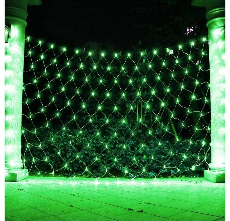 Rosnek Lichternetz Lichtervorhang mit Stecker, 8 Modi,Timer Speicherfunktion, 31V DC, für Büsche Garten Weihnachtsbaum Zimmer Balkon von Rosnek