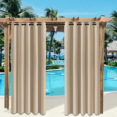 Rosnek Outdoor Vorhang Wetterfest mit Obere Ösen,2 Stück Outdoorvorhänge 213x180cm Outdoor Vorhänge Wasserdicht Außenvorhang,Winddicht Balkon Gardinen für Terrasse,Pergola,Pavillon Rosnek Outdoor Vorhang Wetterfest mit Obere Ösen,2 Stück Outdoorvorhänge 213x180cm Outdoor Vorhänge Wasserdicht Außenvorhang,Winddicht Balkon Gardinen für Terrasse,Pergola,Pavillon von Rosnek