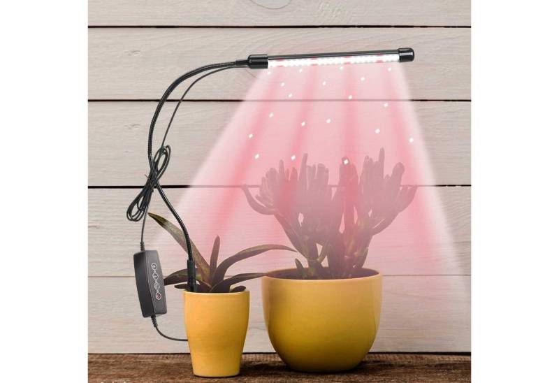 Rosnek Pflanzenlampe Dimmbar, 360° flexibel, für Zimmerpflanzen Setzlinge Blume Sukkulente, Rot, Weiß, Timer, 8Rot+40Weiß LEDs von Rosnek
