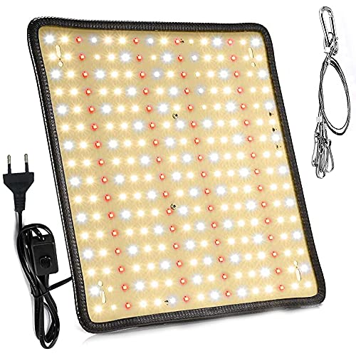 Rosnek Pflanzenlampe LED 225 LEDs Pflanzenleuchte Hängend mit 4 Aufhängehaken Pflanzenlicht Anzucht Wachstumslampe LED Grow Light für Pflanzen Gemüse Blume (Weiß+rot+blau) von Rosnek