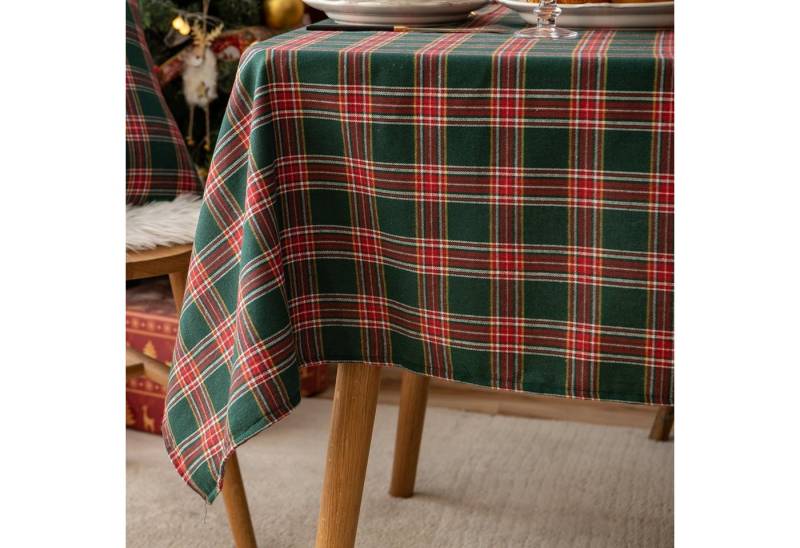 Rosnek Tischdecke Kariert, für Weihnachtsfeier Esszimmer Restaurant Dekoration (1-tlg) von Rosnek