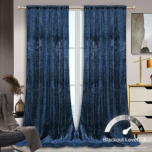 Rosnek Verdunkelungsvorhang Kräuselband,H274xB132CM Luxus Vorhang Samt Blackout Vorhang Thermovorhang,Dicker Vorhang Verdunkelung Barock Stil,Ehrenwert Kaiserblau Rosnek Verdunkelungsvorhang Kräuselband,H274xB132CM Luxus Vorhang Samt Blackout Vorhang Thermovorhang,Dicker Vorhang Verdunkelung Barock Stil,Ehrenwert Kaiserblau von Rosnek