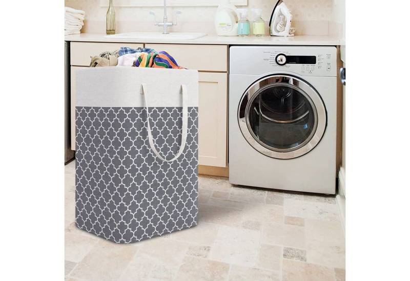 Rosnek Wäschekorb 75L, zusammenklappbar, für Waschküche Badezimmer Schlafzimmer (3 St), mit Griff von Rosnek