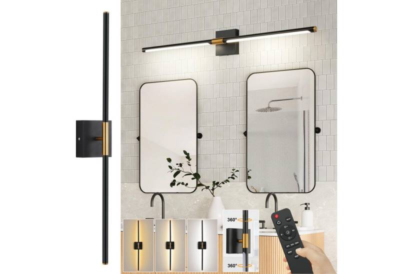 Rosnek Wandleuchte USB-C Wiederaufladbare LED Wandlampe mit Fernbedienung, 330° Drehbare, 1St., LED fest integriert, Warmweiß/Weiß/Kaltweiß, 10000mAh, 8W, 72cm Dimmbar Nachttischlampe mit Timer für Wohnzimmer Rosnek Wandleuchte USB-C Wiederaufladbare LED Wandlampe mit Fernbedienung, 330° Drehbare, 1St., LED fest integriert, Warmweiß/Weiß/Kaltweiß, 10000mAh, 8W, 72cm Dimmbar Nachttischlampe mit Timer für Wohnzimmer von Rosnek