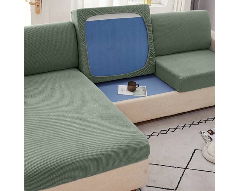 Rosnek Sofahusse Sofa Abdeckung Slipcover, weiche Flexibilität, im Wohnzimmer, erträglich, Möbel Protector Kissen, mit elastischen Boden von Rosnek
