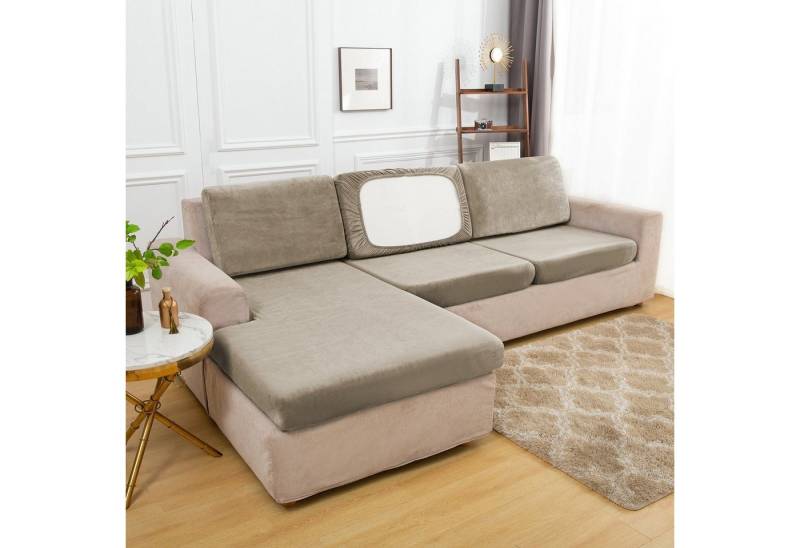 Rosnek Sofahusse Stretch, Samt, mit elastischer Unterseite, für Sofa von Rosnek