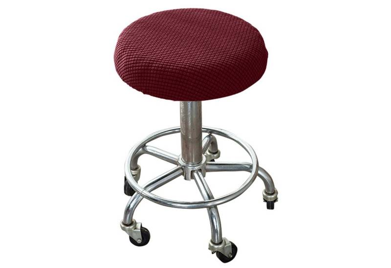 Rosnek Stuhlhusse Barhockerbezug Stuhlbezug Stretch, Stuhlüberzug Rollhocker Barhocker, mit Strukturoptik von Rosnek