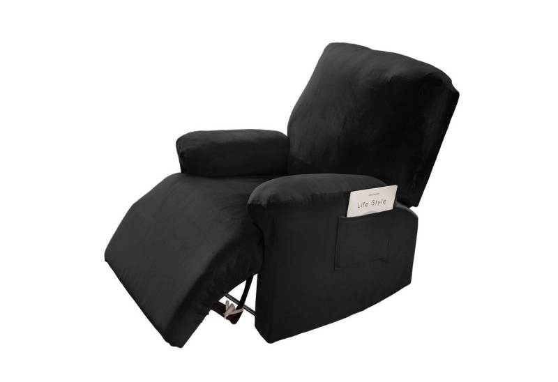 Rosnek Stuhlhusse Samt, Stretch, mit Seitentaschen, Möbelschutz für Liegestuhl von Rosnek