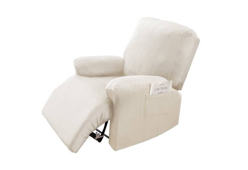 Rosnek Stuhlhusse Samt, Stretch, mit Seitentaschen, Möbelschutz für Liegestuhl Rosnek Stuhlhusse Samt, Stretch, mit Seitentaschen, Möbelschutz für Liegestuhl von Rosnek