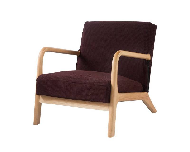 Rosnek Stuhlhusse Sesselbezug,Unifarben Stretch,Jacquard-Gewebe,mit Reißverschluss, Uni von Rosnek