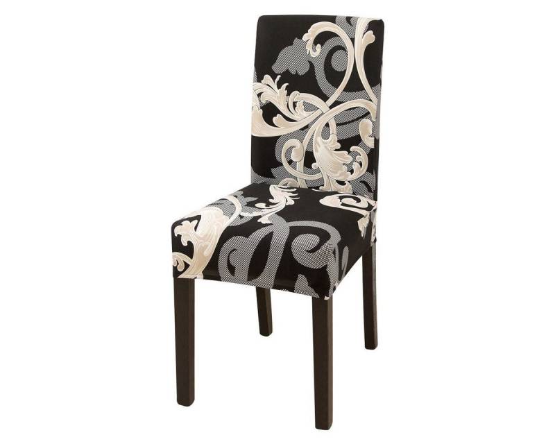 Rosnek Stuhlhusse Stretch,Blumen Geometrisches Muster,für Bankett Esszimmer Deko von Rosnek
