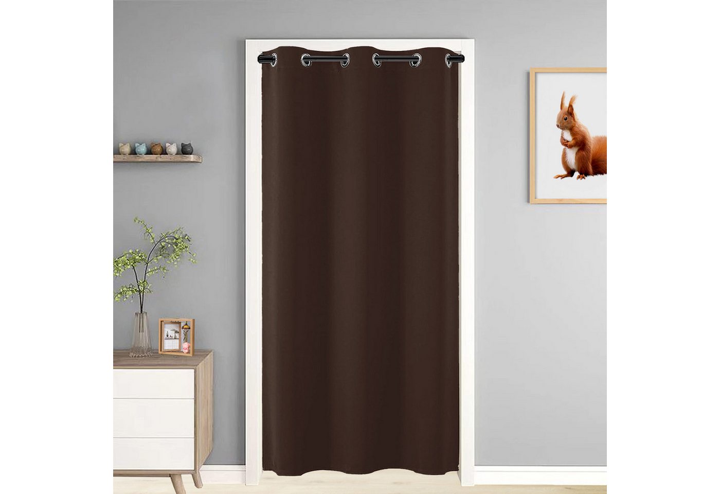 Rosnek Türvorhang Verdunkelung, thermisch isoliert, Öse (1 St), H×B: 203×132, 244×132 von Rosnek