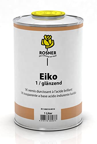 Rosner 1K-EIKO SH-Lack Klarlack glänzend/1 Decklack Möbellack Holzlack 1 L,Lack von Rosner