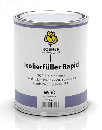 Rosner Isolierfüller Rapid weiß Holz 2K PUR-Express Füller Grundierung 1 Liter von Rosner