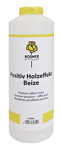 Rosner Positiv Holzeffektbeize, Holzbeize, Beize, wasserbasierend, 1 Liter (16 (Ton R138) natur) von Rosner