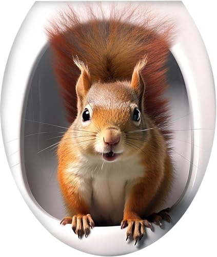 Deko Aufkleber WC Deckel 3D Wilde Tiere Toilettensitz Aufkleber 29CM PVC WC Deckel Bad Klo Aufkleber Sticker Umweltfreundliche PVC-Aufkleber Für Toiletten Für Badezimmer von Rosojodg