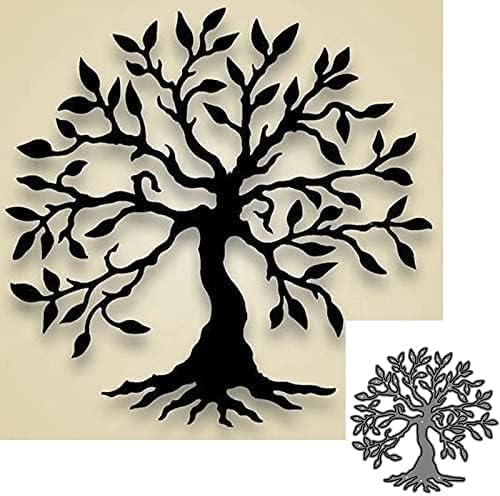 Silberne Stanzformen, Baum des Lebens, Stanzschablonen, Metall, Scrapbooking, Prägeschablonen, Lebensbaum-Schablonen, DIY-Karten, Stanzformen, Zeichenschablone, Album, Scrapbooking, Stanzformen von Rosojodg