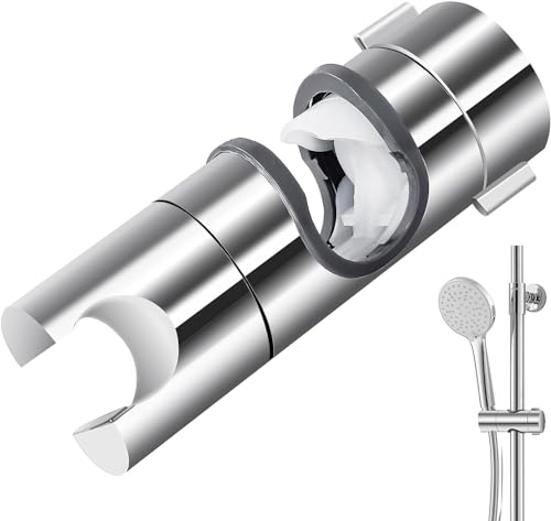 Silberne verstellbare Duschkopfhalter, 18–25 mm ABS-Design, Ersatz-Duschhalterung, einfache Installation für Gleitstange, Duschköpfe und Handbrausen von Rosojodg