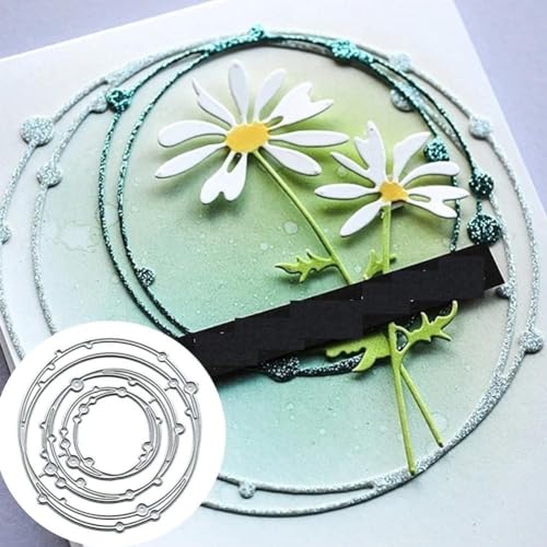 Rosojodg Silber Circle Cutting Machine, Stanzmaschine für Scrapbooking, Photo Paper, Cards, Craft Embossing, DIY Production, Geburtstagsgeschenk von Rosojodg